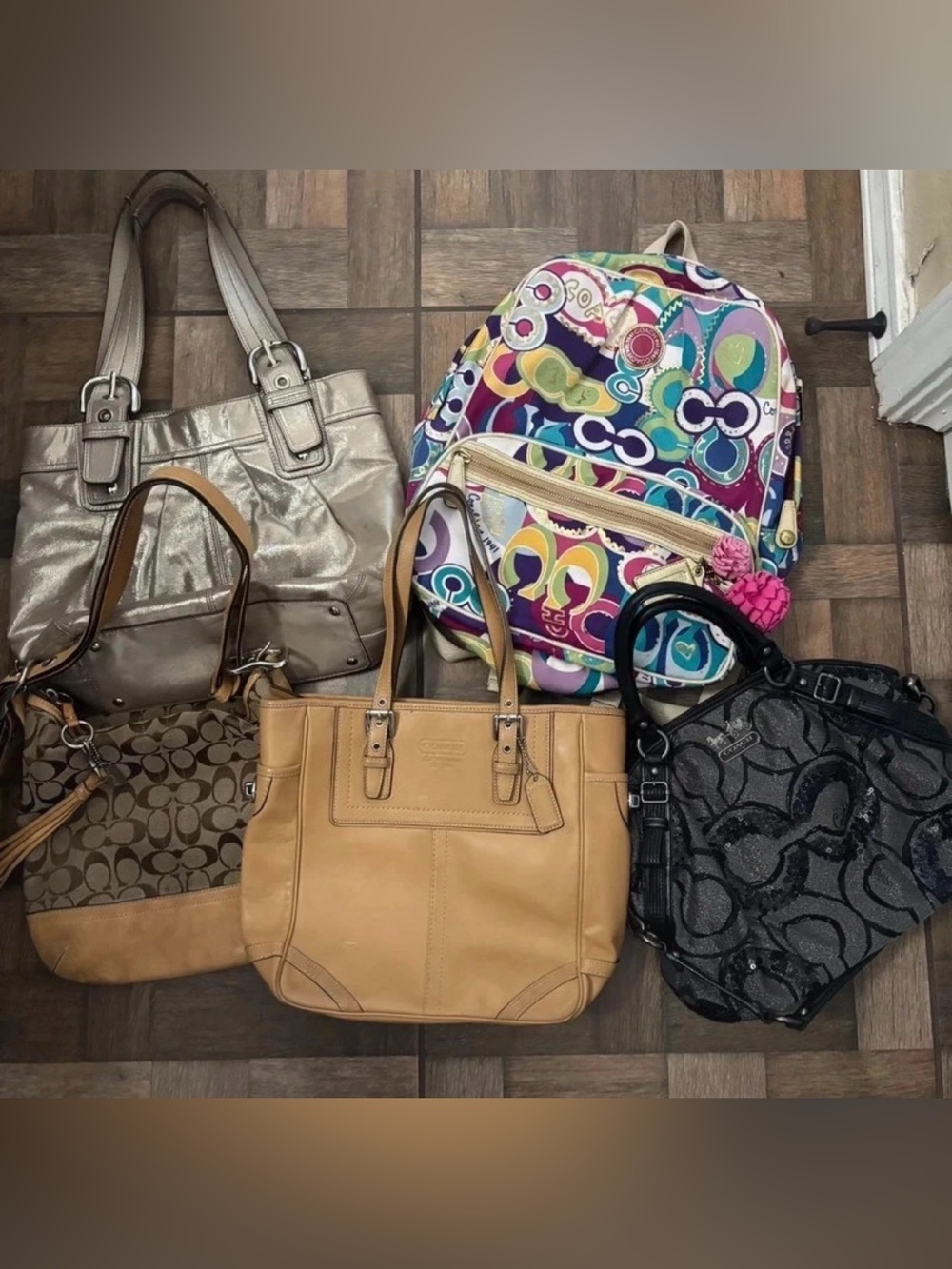 Coach lot of 4 bags & 1 backpack